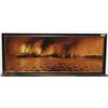 Image 1 : SIGNED "ORLY" FRAMED FORT ON FIRE & BRITISH SHIP