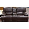 Image 1 : NEW BROWN LEATHERETTE GLIDER ROCKER RECLINER
