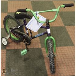 SUPER CYCLE KIDS BIKE W/ TRAINING WHEELS