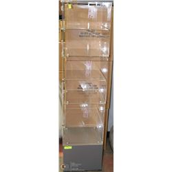 4 NEW PLEXI-GLASS DISPLAY CABINETS WITH METAL BASE