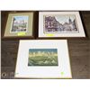 Image 1 : ESTATE ASSORTMENT OF 3 FRAMED BUILDING PICTURES
