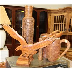 ESTATE ASSORTMENT OF WOOD CARVINGS