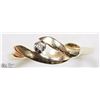 Image 1 : 14K YELLOW GOLD DIAMOND TWIST RING