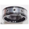 Image 2 : TUNGSTEN & CERAMIC MEN'S 3 BLACK DIAMOND RING
