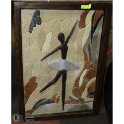 CUSTOM BALLERINA  MULTI-STONE ART, FRAMED