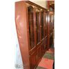 Image 1 : WOOD AND GLASS 3 PC WALL CABINET SET