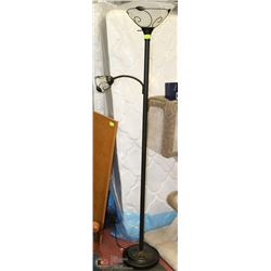 ESTATE METAL AND GLASS FLOOR LAMP