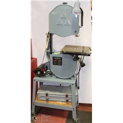 DELTA BAND SAW ON ROLLING STAND WITH ACCESSORIES
