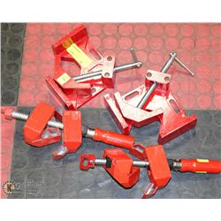 GROUP OF 4 ASSORTED CORNER CLAMPS