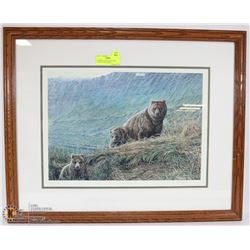FRAMED LTD ED PAUL RANKIN "CURIOUS PAIR" BEAR
