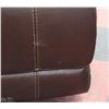 Image 3 : NEW BROWN LEATHERETTE RECLINING SOFA WITH LOVE