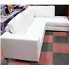 Image 1 : NEW WHITE LEATHERETTE L SHAPE SECTIONAL