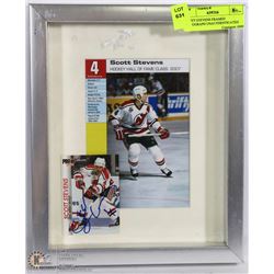 SCOTT STEVENS FRAMED AUTOGRAPH UNAUTHENTICATED