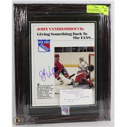 JOHN VANBIESBROUCK GUARANTEED AUTHENTIC AUTOGRAPH