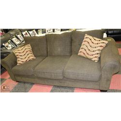 CLOTH COUCH WITH DECORATIVE CUSHIONS