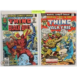 LOT OF 2 MARVEL TWO IN ONE COLLECTORS COMIC BOOKS