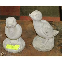 LOT OF 2 CONCRETE DUCKS  10" HIGH