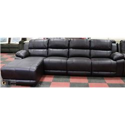 NEW 4 PC 125" X 67" LEATHERETTE RECLINING CHAISE