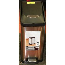 15 L ST STEEL PEDAL BIN