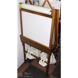 CHILDRENS WHITE BOARD, CHALKBOARD EASEL WITH