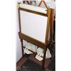 Image 1 : CHILDRENS WHITE BOARD, CHALKBOARD EASEL WITH