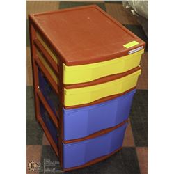 CRACIOUS LIVING 4-DRAWER STORAGE - RED,