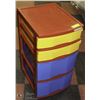 Image 1 : CRACIOUS LIVING 4-DRAWER STORAGE - RED,