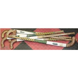 SET OF 7 ANTIQUE OLYMPIC WOOD ICE FIELD STICKS