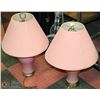 Image 1 : PAIR OF PINK LAMPS