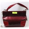 Image 1 : RED SNAKESKIN STYLE WITH BUCKLE HANDLE