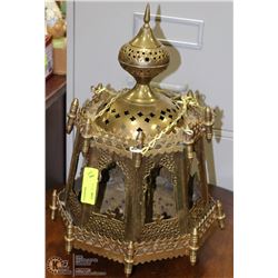 BRASS HANGING LIGHT FIXTURE