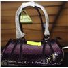 Image 1 : PURPLE SNAKESKIN STYLE HANDBAG