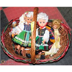BASKET OF DOLLS