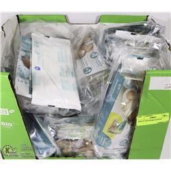 BOX OF NEW BORN DIAPERS