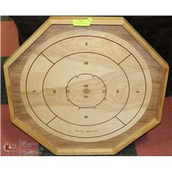 ALL WOODEN CROKINOLE BOARD