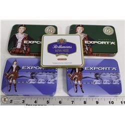 5 ASSORTED CIGARETTE CASES INCL EXPORT A,
