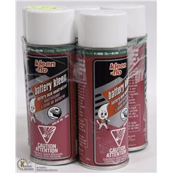 LOT OF 5 CANS OF KLEEN FLO BATTERY KLEEN