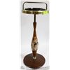 Image 1 : VINTAGE ASHTRAY STAND WITH DARK AMBER GLASS