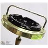 Image 2 : VINTAGE ASHTRAY STAND WITH DARK AMBER GLASS
