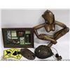 Image 1 : LOT OF WOOD CARVINGS, INCL MASKS, SCULPTURE,