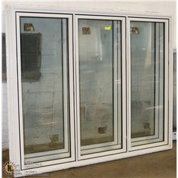 PAIR OF 3 PANE WINDOW INSERTS FITS IN 72" X 60"
