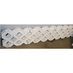 13PCS 1'X8' WHITE LATTICE/TRELLIS