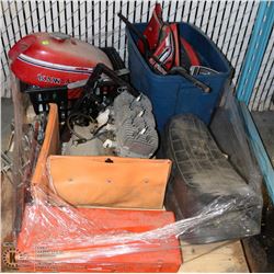PALLET OF VINTAGE KAWASAKI MOTORCYCLE