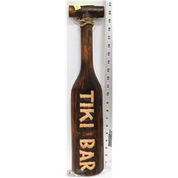 WOOD CARVED "TIKI BAR" SIGN  21" LONG