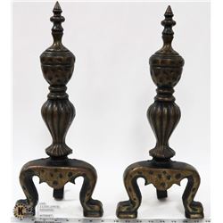 PAIR OF CAST  "ANDIRONS"