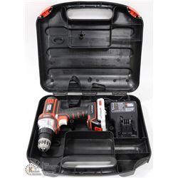 BLACK AND DECKER 20V LITHIUM DRILL WITH BATTERY,