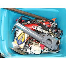 TOTE WITH A TRAILER JACK , ASSORTED HAND TOOLS,