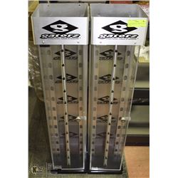 GLASS DISPLAY CASE 34" TALL W/ KEYS X2