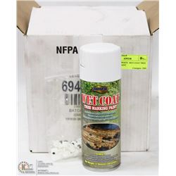 CASE OF 12 WHITE  WET COAT TREE MARKING PAINT