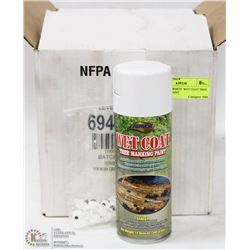CASE OF 12 WHITE  WET COAT TREE MARKING PAINT